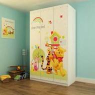 迪士尼E0级实木颗粒板维尼系列1.2米三门衣柜(小套装)