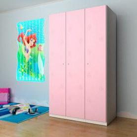 迪士尼P2级中密度纤维板人鱼公主1.2米彩色板式三门衣柜