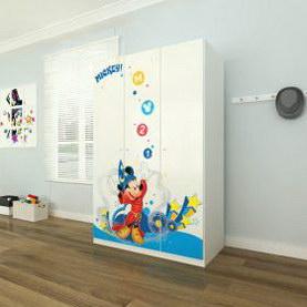 迪士尼E0级实木颗粒板米奇魔法师1.2米三门衣柜(小套装)