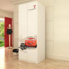 迪士尼E0级实木颗粒板汽车系列0.8米二门衣柜(小套装)