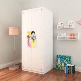 迪士尼E0级实木颗粒板公主嘉年华0.8米二门衣柜(小套装)