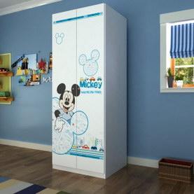 迪士尼E0级实木颗粒板米妮射手座0.8米二门衣柜