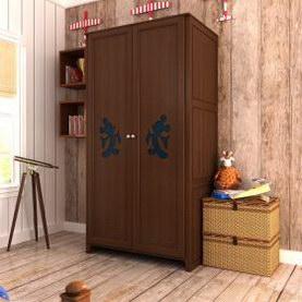 迪士尼顶级红椿木美式系列1.0米经典实木二门衣柜