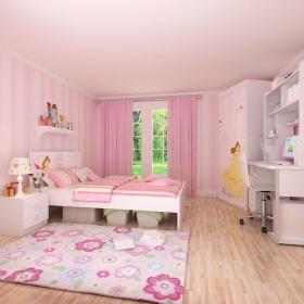 迪士尼E0级实木颗粒板公主许愿屋儿童单床套房