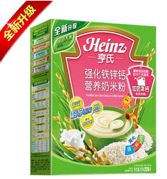 Heinz/亨氏 强化铁锌钙营养奶米粉225g 全新升级 加奶补钙系列