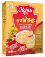 亨氏金裝DHA+AA牛肉番茄配方營養米粉25g*8袋全新升級魚肉系列