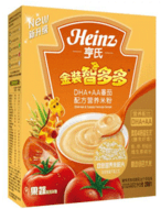 亨氏金裝DHA+AA番茄配方營養米粉25g*8袋全新升級果蔬系列