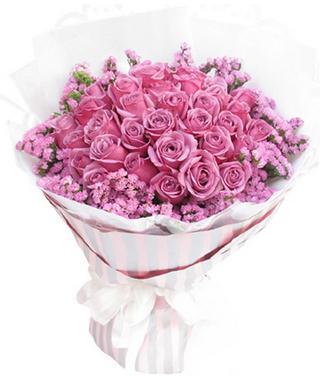紫色恋曲----33枝紫玫瑰