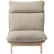 高靠背可伸缩沙发/１座/聚酯纤维平纹/灰米色