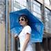 防紫外线折叠遮阳伞时尚款-蓝
