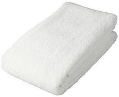 柔软小型浴巾本白色/50×100cm