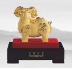 吉祥富貴絨沙金高級禮品羊,吉祥富貴羊
