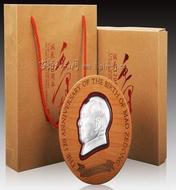 毛澤東誕辰120周年收藏紀(jì)念品30g純銀異形銀章擺件