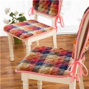 法兰绒绗缝餐椅坐垫格拉兹2个装