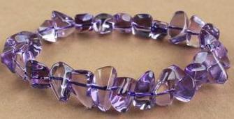 爱情守护石-5A级天然随形紫水晶手链（中码,附证书）