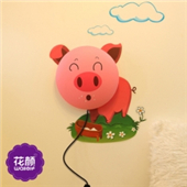 花颜(墙贴壁灯)-粉红猪