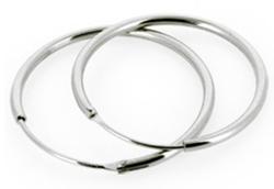 丹灵花925纯银光身耳圈2.5厘米银耳环简约饰品DLH30067